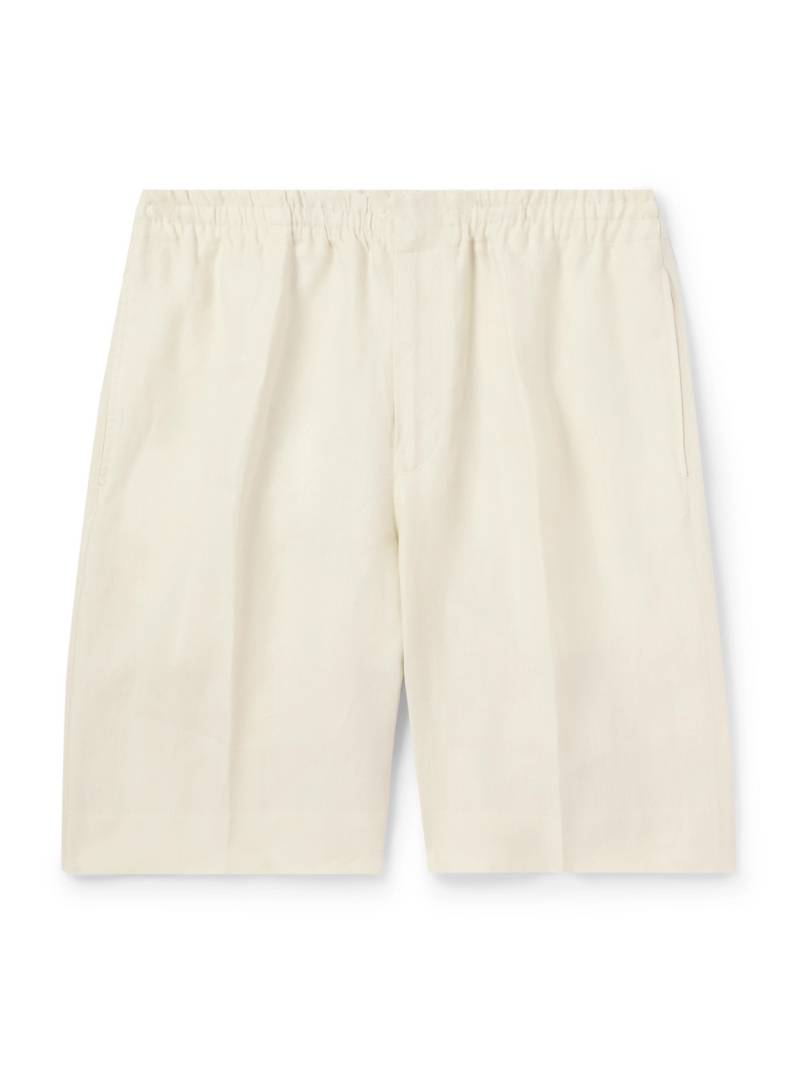 Zegna - Straight-Leg Oasi Linen Shorts - Men - Neutrals - IT 54 von Zegna