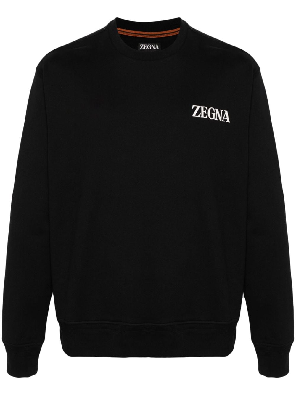 Zegna Sweatshirt mit gummiertem Logo - Schwarz von Zegna