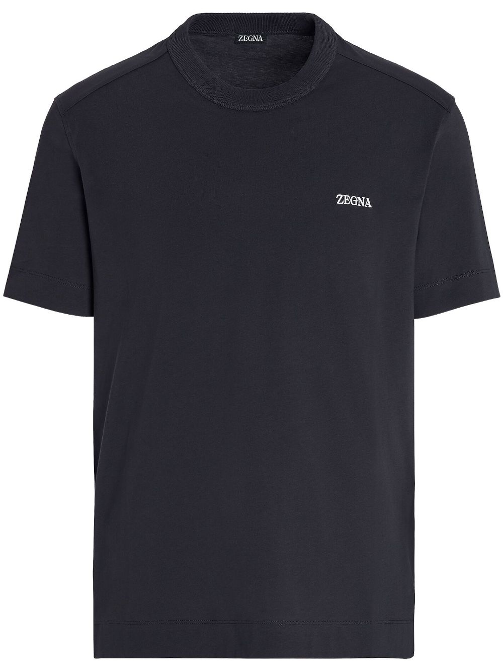 Zegna T-Shirt mit Logo-Stickerei - Blau von Zegna