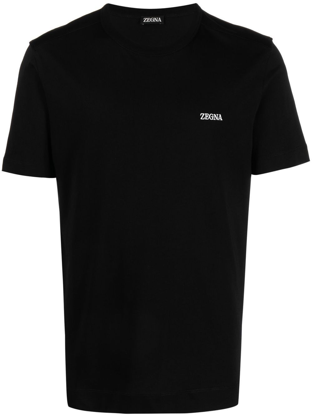 Zegna T-Shirt mit Logo-Stickerei - Schwarz von Zegna