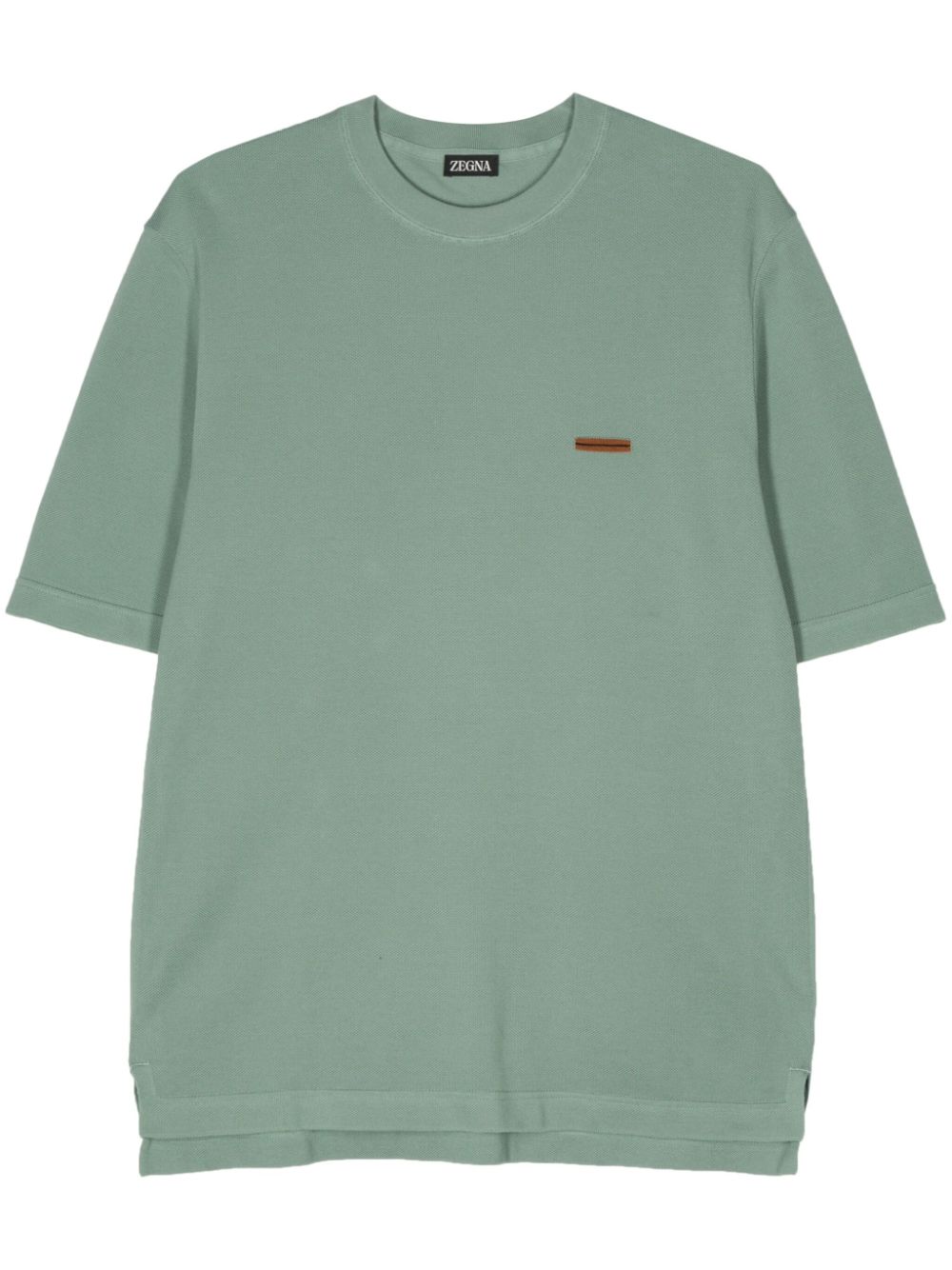 Zegna T-Shirt mit Streifendetail - Grün von Zegna