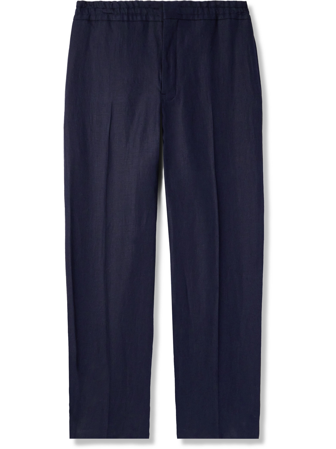 Zegna - Tapered Oasi Linen Trousers - Men - Blue - IT 48 von Zegna