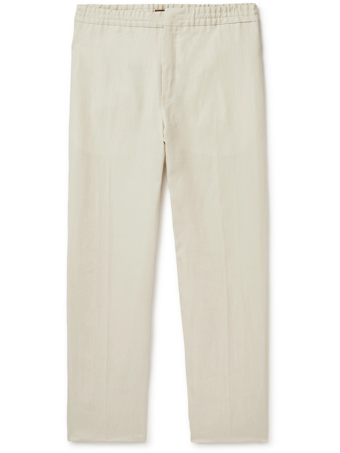 Zegna - Tapered Oasi Linen Trousers - Men - Neutrals - IT 54 von Zegna