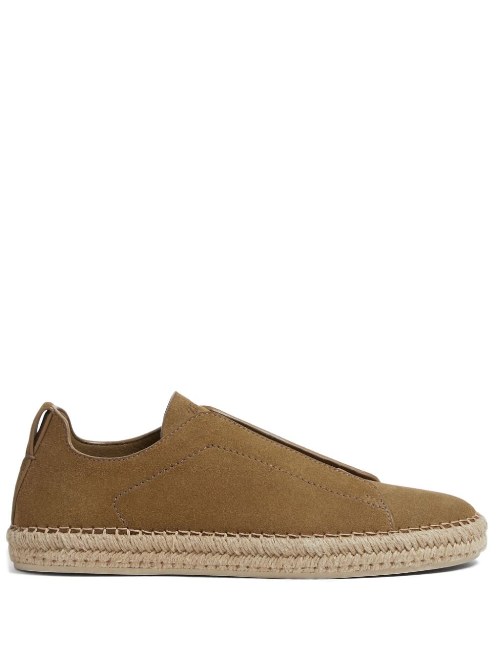 Zegna Triple Stitch Espadrilles aus Wildleder - Nude von Zegna