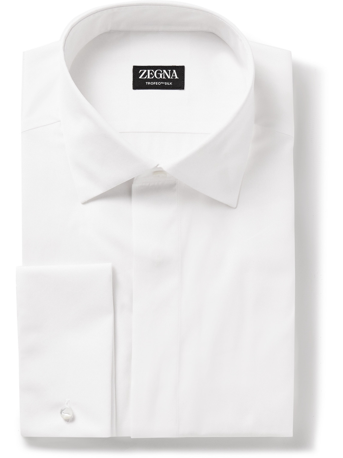 Zegna - Trofeo™ Cotton and Silk-Blend Poplin Shirt - Men - White - EU 37 von Zegna
