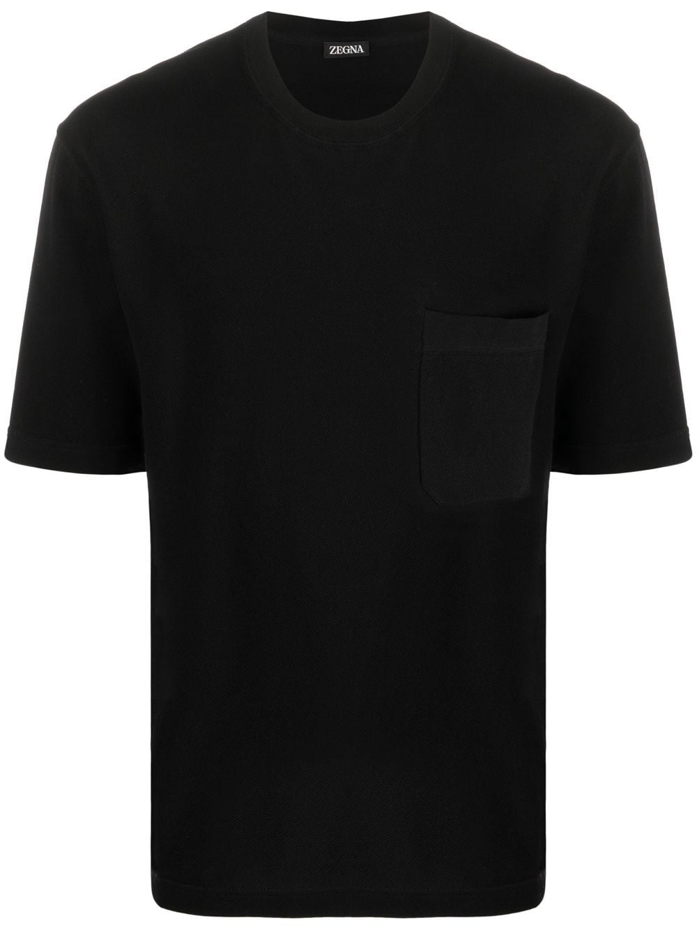 Zegna T-Shirt mit Brusttasche - Schwarz von Zegna