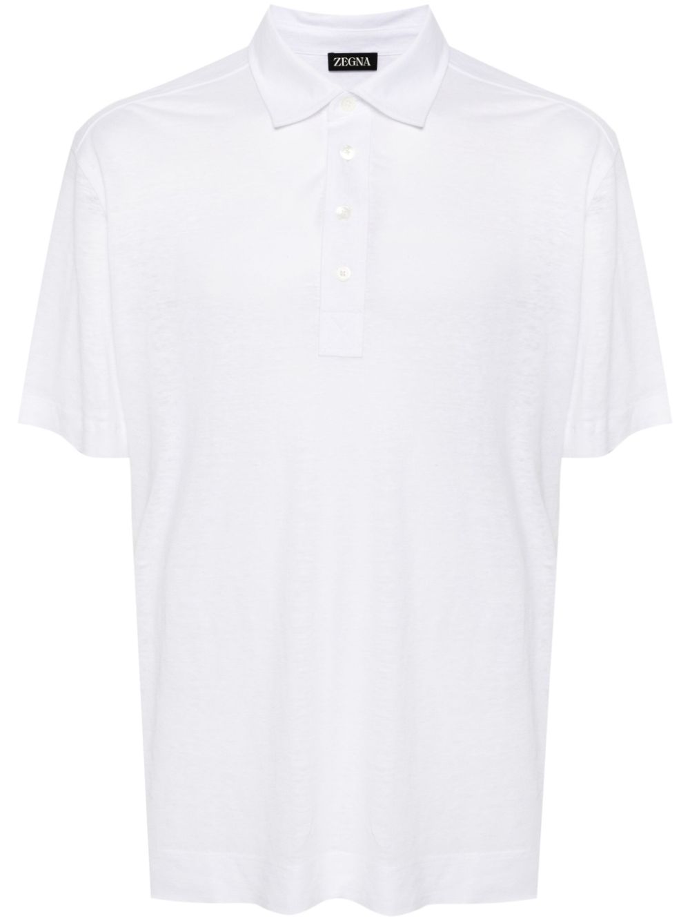 Zegna Poloshirt aus Leinen - Weiß von Zegna