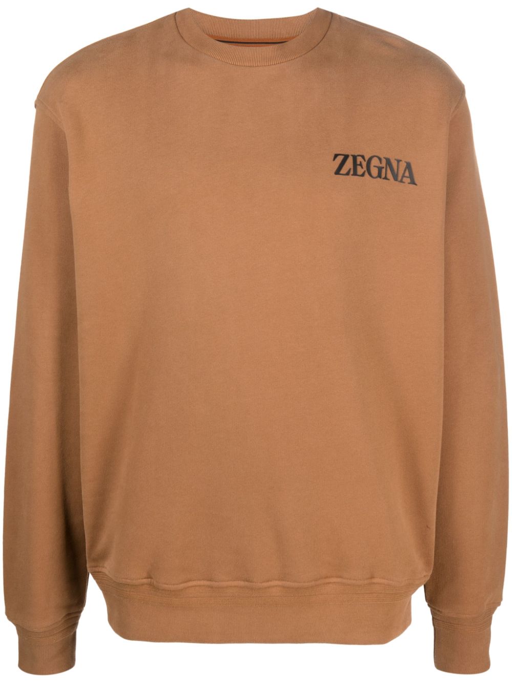 Zegna Sweatshirt mit Logo-Prägung - Braun von Zegna