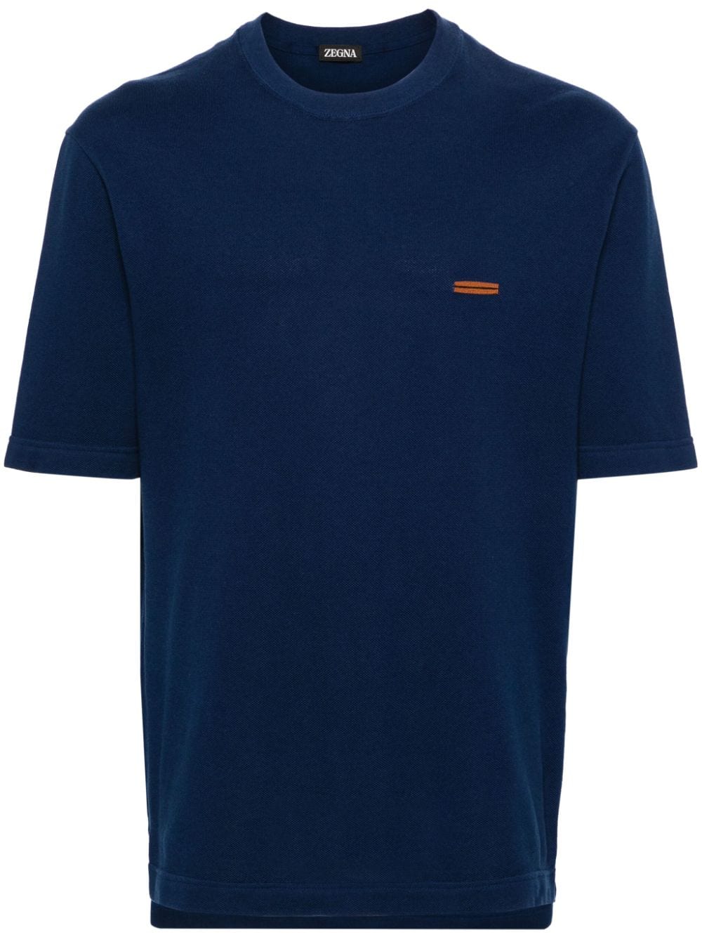 Zegna piqué cotton T-shirt - Blau von Zegna