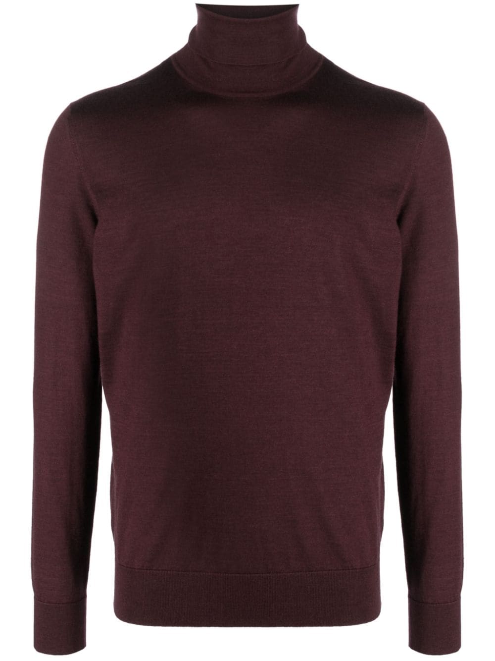 Zegna Fein gestrickter Rollkragenpullover - Violett von Zegna