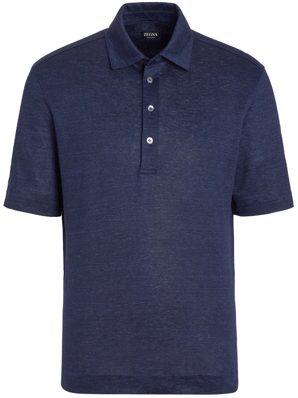 Zegna Poloshirt aus Leinen - Blau von Zegna