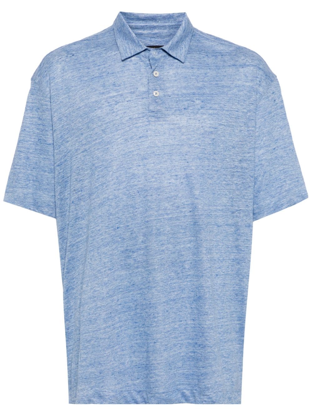 Zegna short-sleeve linen polo shirt - Blau von Zegna