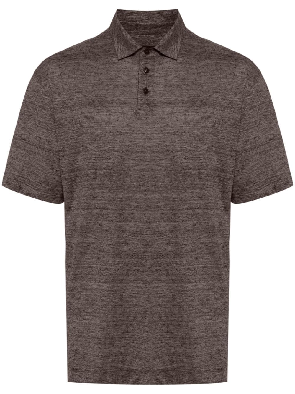 Zegna short-sleeve linen polo shirt - Braun von Zegna