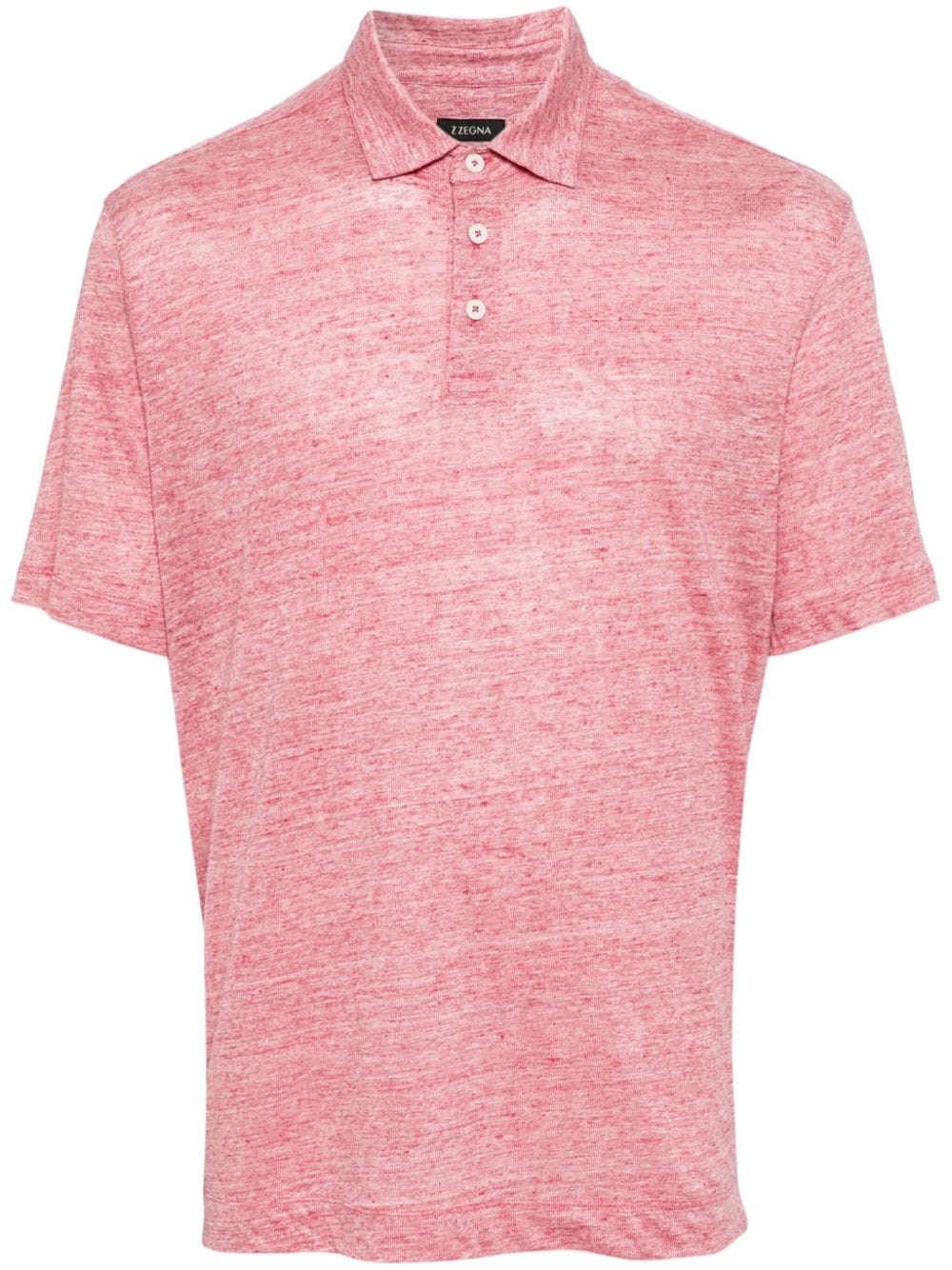 Zegna short-sleeve linen polo shirt - Rot von Zegna