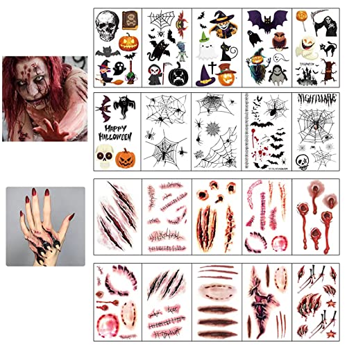 Temporäre Halloween-Tattoos Aufkleber wasserdicht Narben-Tätowierung Sticker Requisiten Drachen aus Papier klebriges für Wundnarbe Mit Blut, Horror Fake Wunde blutiger Temporäre Halloween-Tattoos Aufkleber wasserdicht Narben-Tätowierung Sticker Requisiten Drachen aus Papier klebriges für Wundnarbe Mit Blut, Horror Fake Wunde blutiger von Zehan Zitong