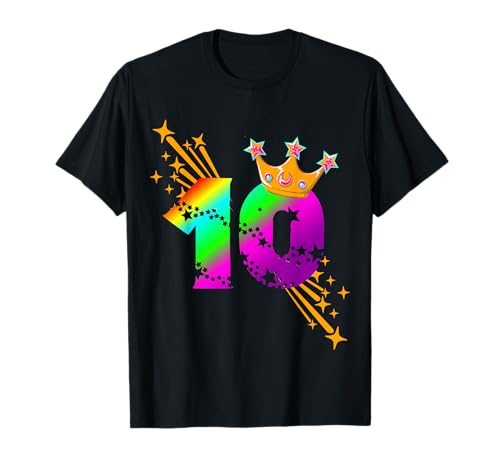 Geschenk zum 10. Geburtstag, Lustiges Kinder Geburtstags T-Shirt Geschenk zum 10. Geburtstag, Lustiges Kinder Geburtstags T-Shirt von Zehn mit Krone zum 10. Kindergeburtstag, Geschenk