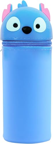 2-in-1 Silikon Federmäppchen,Federmäppchen aus Weichem Silikon,Federmäppchen Reißverschluss,Stand up Federmäppchen,Cartoon Federmäppchen,Stiftetasche Pencil Case,Große Kapazität Briefpapier Pouch von ZeiLaBang Kakadi