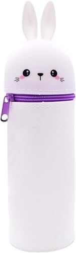 2-in-1 Silikon Federmäppchen,Federmäppchen aus Weichem Silikon,Federmäppchen Reißverschluss,Stand up Federmäppchen,Cartoon Federmäppchen,Stiftetasche Pencil Case,Große Kapazität Briefpapier Pouch von ZeiLaBang Kakadi