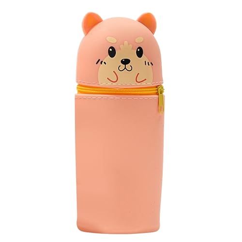 2-in-1 Silikon Federmäppchen,Federmäppchen aus Weichem Silikon,Federmäppchen Reißverschluss,Stand up Federmäppchen,Cartoon Federmäppchen,Stiftetasche Pencil Case,Große Kapazität Briefpapier Pouch von ZeiLaBang Kakadi