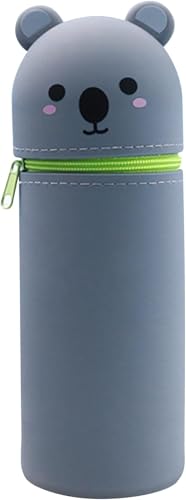 2-in-1 Silikon Federmäppchen,Federmäppchen aus Weichem Silikon,Federmäppchen Reißverschluss,Stand up Federmäppchen,Cartoon Federmäppchen,Stiftetasche Pencil Case,Große Kapazität Briefpapier Pouch von ZeiLaBang Kakadi