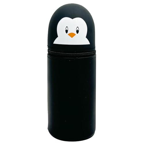 2-in-1 Silikon Federmäppchen,Federmäppchen aus Weichem Silikon,Federmäppchen Reißverschluss,Stand up Federmäppchen,Cartoon Federmäppchen,Stiftetasche Pencil Case,Große Kapazität Briefpapier Pouch von ZeiLaBang Kakadi