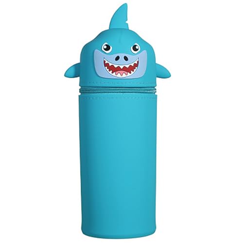 2-in-1 Silikon Federmäppchen,Federmäppchen aus Weichem Silikon,Federmäppchen Reißverschluss,Stand up Federmäppchen,Cartoon Federmäppchen,Stiftetasche Pencil Case,Große Kapazität Briefpapier Pouch von ZeiLaBang Kakadi