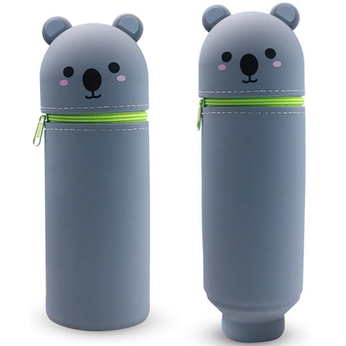 Federmäppchen aus Weichem Silikon,2-in-1 Silikon Federmäppchen,Cartoon Federmäppchen,Niedliche Schulbedarf,Stifte Mäppchen,Stifthalter Bleistifttasche Mädchen Junge,Große Kapazität Briefpapier Pouch von ZeiLaBang Kakadi