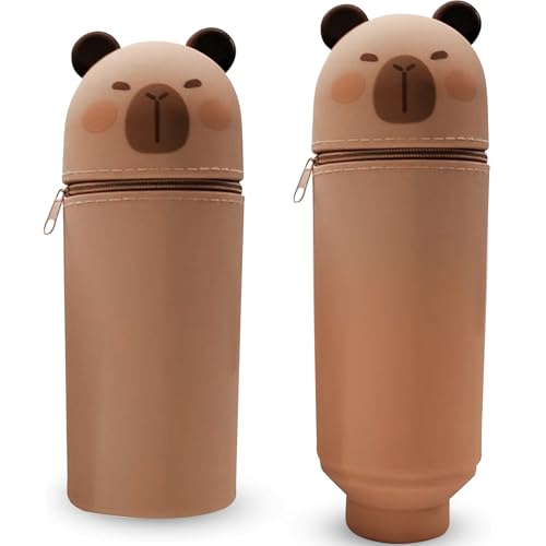 Federmäppchen aus Weichem Silikon,2-in-1 Silikon Federmäppchen,Cartoon Federmäppchen,Niedliche Schulbedarf,Stifte Mäppchen,Stifthalter Bleistifttasche Mädchen Junge,Große Kapazität Briefpapier Pouch von ZeiLaBang Kakadi