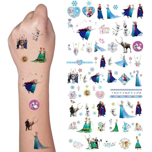 Frozen Tattoo Kinder,Temporäre Tattoo Set Kinder Tattoos,Temporary Tattoo Stickers Set,Frozen Temporäre Tattoos,Wasserdichte Kindertattoos Sticker für Kindergeburtstag Party Deko ﻿ von ZeiLaBang Kakadi