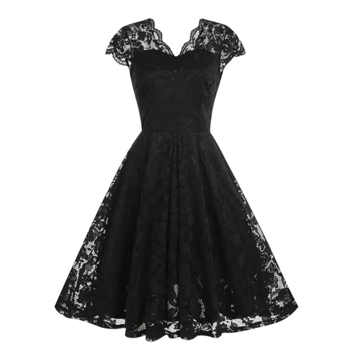 Audrey Hepburn Kleidung Rosa Damen 1950er Swing Kleid Vintage Cocktailkleid Midi Kleider Audrey Hepburn Langes Kleid Hepburn-Stil Blumendruck Hepburn Style A Linie Faltenrock Halter Kleid von Zeiayuas