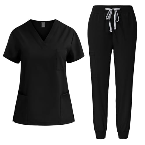 Damen Medizinische Arbeitskleidung Medizinische Uniform Klinik Krankenhaus Pflegebekleidung Medizinische Uniform Mit Oberteil Und Hose Locker Krankenschwester Arbeitsuniform Set Altenpflege Kleidung von Zeiayuas