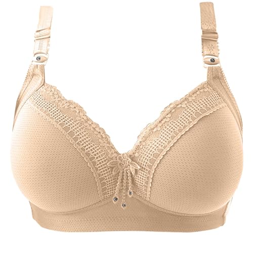 Klassische BHS Für Damen Bequem Push Up BHS Baumwoll Bügellos Ohne Bügel BH Komfort Nahtloser BH Weich Nahtlose Bralette Fitness Sport Bustier V-Ausschnitt Bra Modisch Verstellbare Unterwäsche von Zeiayuas