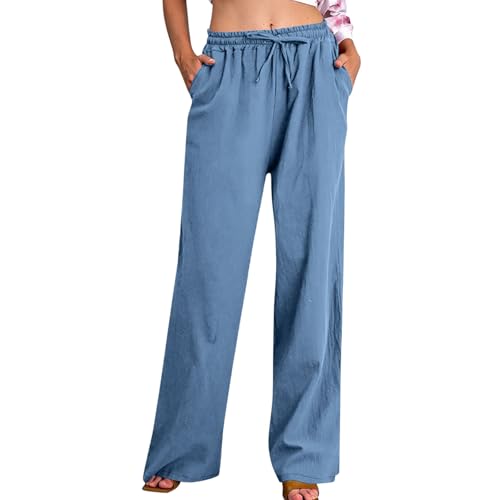 Leinenhose Damen Baumwolle Leinen Hose Casual Einfarbig Freizeithose Sommer Musselin Hosen LäSsig Modisch Sommerhose Lockere Strandhose Straight Bein Jogginghose Mit Taschen Lose Gerade Stoffhose Leinenhose Damen Baumwolle Leinen Hose Casual Einfarbig Freizeithose Sommer Musselin Hosen LäSsig Modisch Sommerhose Lockere Strandhose Straight Bein Jogginghose Mit Taschen Lose Gerade Stoffhose von Zeiayuas