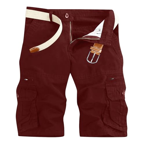 Sommer Shorts Herren Stretch Cargohose Sport Relaxed Fit Shorts GroßE GrößEn Wanderhose Cargo Bermuda Hosen Sommer LäSsig Kurze Hose Outdoor Camping Funktionshose Mit Taschen Lockere Sommerhose von Zeiayuas
