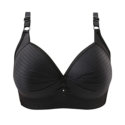 Sport BH Damen Starker Halt Größen Brüste Bra Bequem Breite Träger Sport-BHS Ohne Bügel Push Up Nahtlos Sports BH Bügelloser Unterwäsche Soft Klassische BHS Atmungsaktive Alltag Bustier von Zeiayuas
