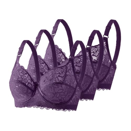 Zeiayuas 3er Pack BH Damen Ohne Bügel Push Up BHS Sport BH Bügelloser Bra GroßE GrößEn Bralette Bequemer Seamless Bras Nahtlos Stretch Bustier Weich Luftig BHS Modische Klassischer Büstenhalter von Zeiayuas