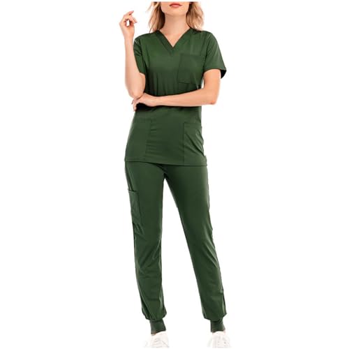 Zeiayuas Medizinische Berufsbekleidung Oberteile Festival Damen Sommer Elegant Arbeitskleidung Set Waschbar, Medizinische Uniform mit Oberteil und Hose Unisex Top Krankenschwester Berufskleidung Zeiayuas Medizinische Berufsbekleidung Oberteile Festival Damen Sommer Elegant Arbeitskleidung Set Waschbar, Medizinische Uniform mit Oberteil und Hose Unisex Top Krankenschwester Berufskleidung von Zeiayuas