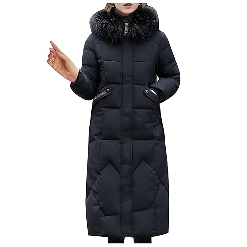 Zeiayuas Mid Length Daunenjacke für Damen Winterjacke Lange Daunenjacke Steppjacke Winterparka Wintermantel Parka Jacke Outwear Frauen Winter Warm Daunenmantel Grosse Grössen Outwear Winterjacke von Zeiayuas