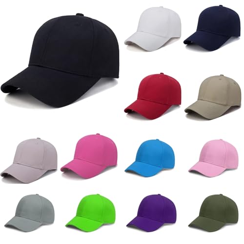Zeiayuas Unisex Baseball Cap Herren Und Damen Baumwolle Cap Klassische Basecap Vintage Basecap Modische Freizeit Kappe Einfarbig Laufkappe Baseballkappe Für Outdoor Running Tennis Golf Reisen von Zeiayuas