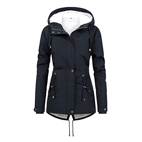 Zeiayuas Winterjacke Damen Lang Warm Gefüttert female Steppjacke Mantel Ski-Jacken für Wattierte Jacke Softshell Winter Elegant Winterparka Grün von Zeiayuas