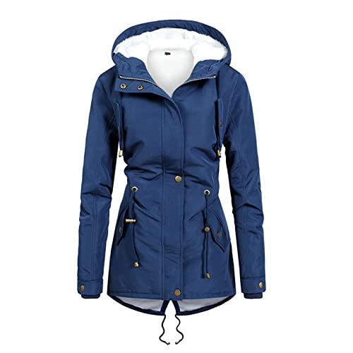 Zeiayuas Winterjacke Damen Lang Warm Gefüttert Female Steppjacke Damen Mantel Ski-Jacken für Damen Winterjacke Wattierte Jacke Damen Softshell Jacke Damen Mantel Winter Elegant Damen Winterparka Grün von Zeiayuas