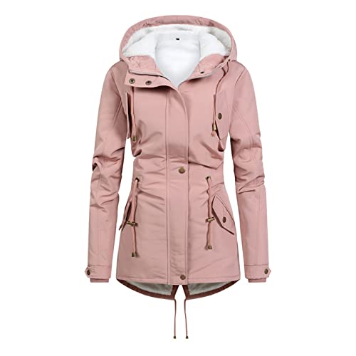 Zeiayuas Winterjacke Damen Lang Warm Gefüttert female Steppjacke Damen Mantel Ski-Jacken für Damen Winterjacke Wattierte Jacke Damen Softshell Jacke Damen Mantel Winter Elegant Damen Winterparka Grün von Zeiayuas