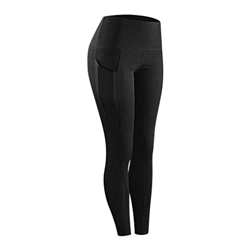 Zeiayuas Yogahose Damen Lang Schwarz Sportleggings mit Bauchkontrolle High Waist Leggins Slim Fit Angenehm Weiche Elastische Yoga Leggins Sporthose Workout Gym Yogahose Fitnesshose Jogginghose von Zeiayuas