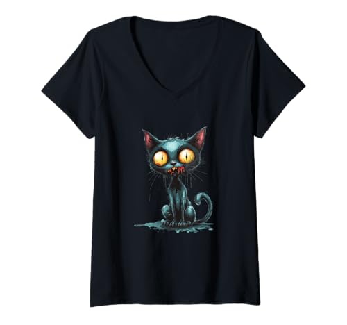 Damen Witziges, sarkastisches Tier-Zombie-Design T-Shirt mit V-Ausschnitt Damen Witziges, sarkastisches Tier-Zombie-Design T-Shirt mit V-Ausschnitt von Zeige deine sarkastische Zombie-Persönlichkeit