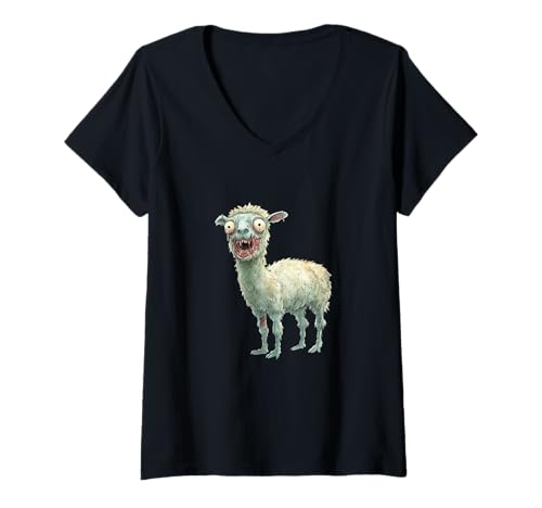 Damen Witziges, sarkastisches Tier-Zombie-Design T-Shirt mit V-Ausschnitt Damen Witziges, sarkastisches Tier-Zombie-Design T-Shirt mit V-Ausschnitt von Zeige deine sarkastische Zombie-Persönlichkeit