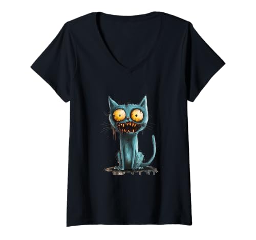 Damen Witziges, sarkastisches Tier-Zombie-Design T-Shirt mit V-Ausschnitt Damen Witziges, sarkastisches Tier-Zombie-Design T-Shirt mit V-Ausschnitt von Zeige deine sarkastische Zombie-Persönlichkeit