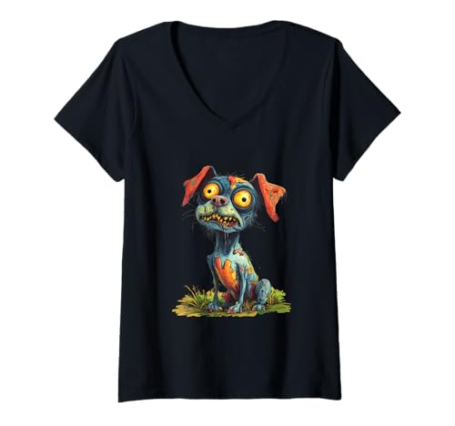 Damen Witziges, sarkastisches Tier-Zombie-Design T-Shirt mit V-Ausschnitt Damen Witziges, sarkastisches Tier-Zombie-Design T-Shirt mit V-Ausschnitt von Zeige deine sarkastische Zombie-Persönlichkeit