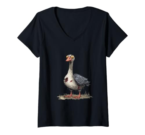 Damen Witziges, sarkastisches Tier-Zombie-Design T-Shirt mit V-Ausschnitt Damen Witziges, sarkastisches Tier-Zombie-Design T-Shirt mit V-Ausschnitt von Zeige deine sarkastische Zombie-Persönlichkeit