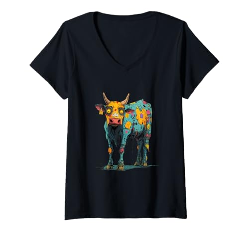 Damen Witziges, sarkastisches Tier-Zombie-Design T-Shirt mit V-Ausschnitt Damen Witziges, sarkastisches Tier-Zombie-Design T-Shirt mit V-Ausschnitt von Zeige deine sarkastische Zombie-Persönlichkeit
