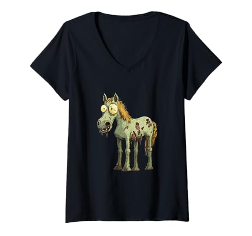 Damen Witziges, sarkastisches Tier-Zombie-Design T-Shirt mit V-Ausschnitt Damen Witziges, sarkastisches Tier-Zombie-Design T-Shirt mit V-Ausschnitt von Zeige deine sarkastische Zombie-Persönlichkeit